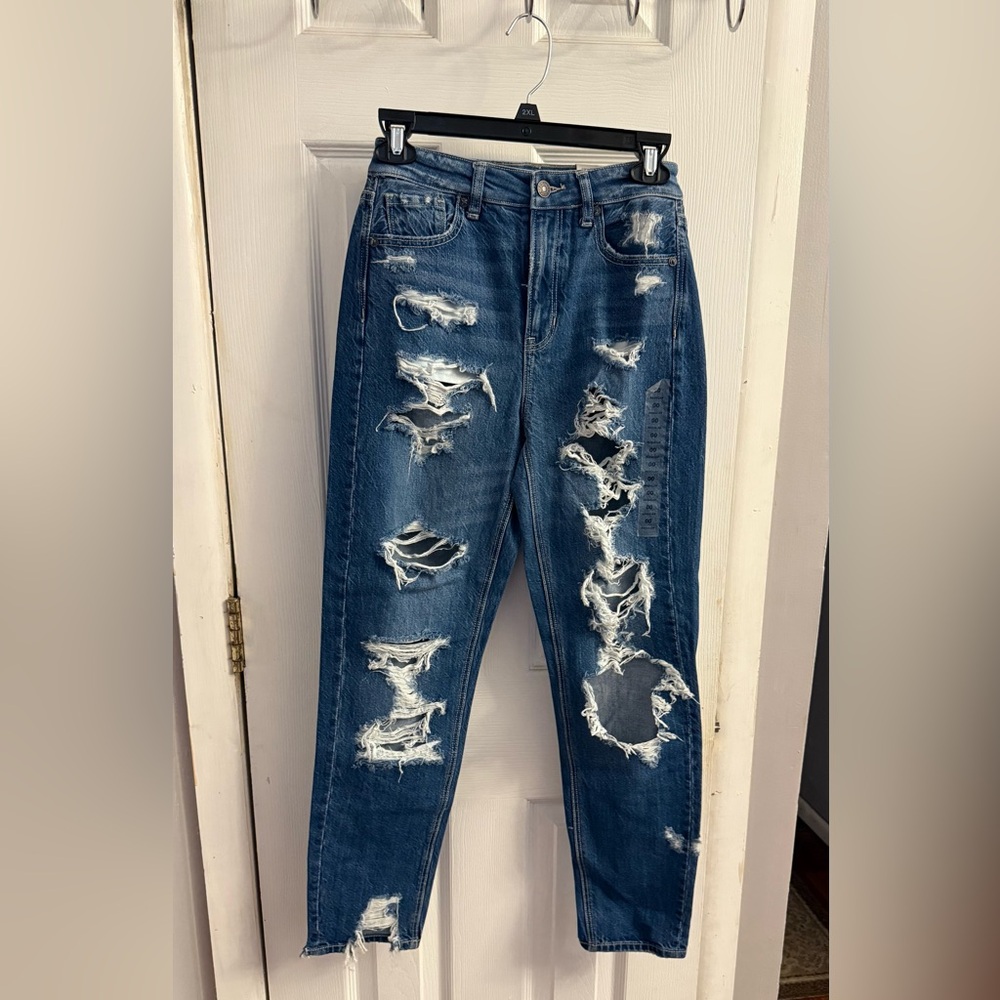 American Eagle Outfitters Blue Distressed Jeans